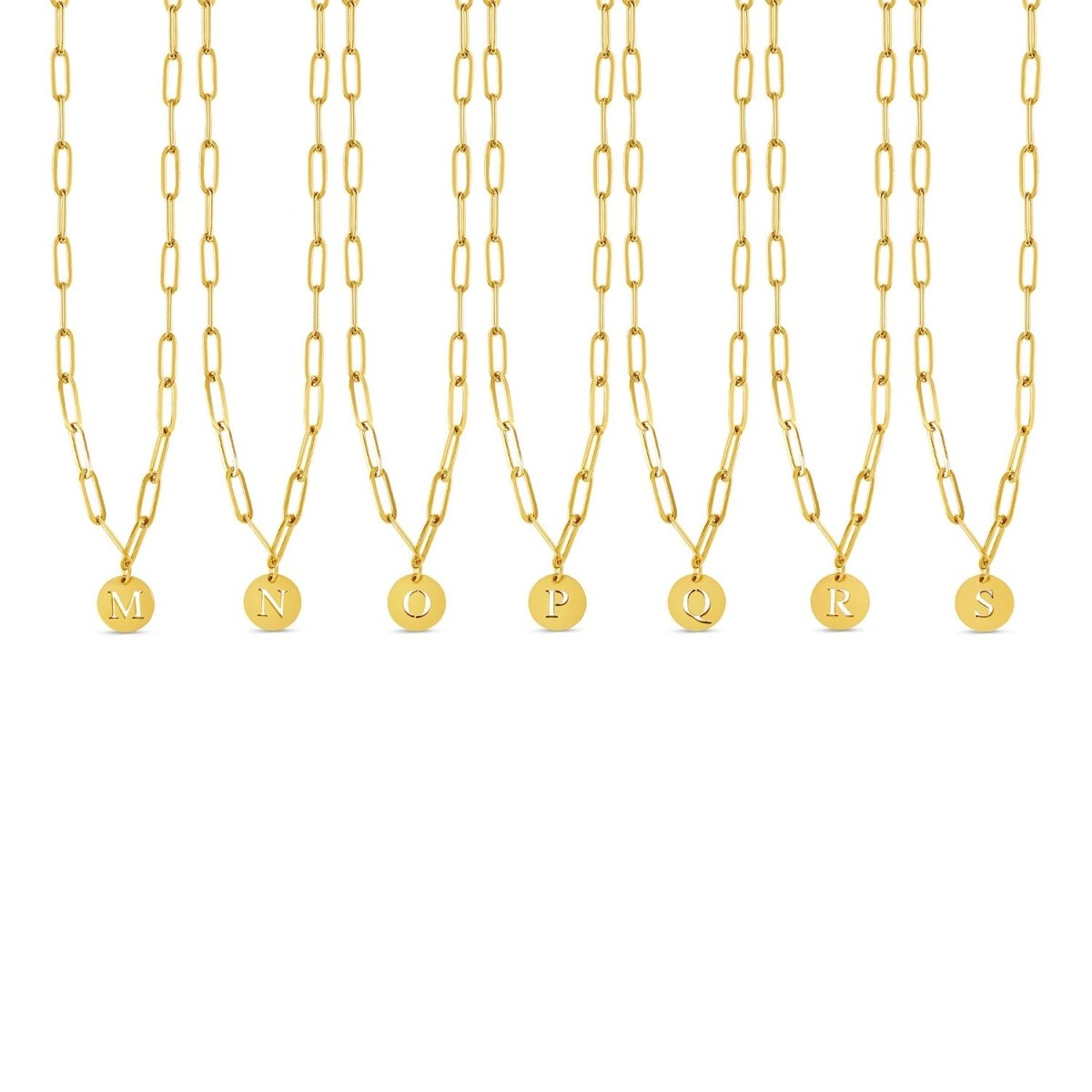 Colar Letra Inicial Clip Chain Banhado em Ouro 18K