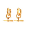 Brinco de Barra em T Banhado em Ouro 18k