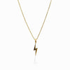 Colar Energia Pingente Raio Banhado em Ouro 18K