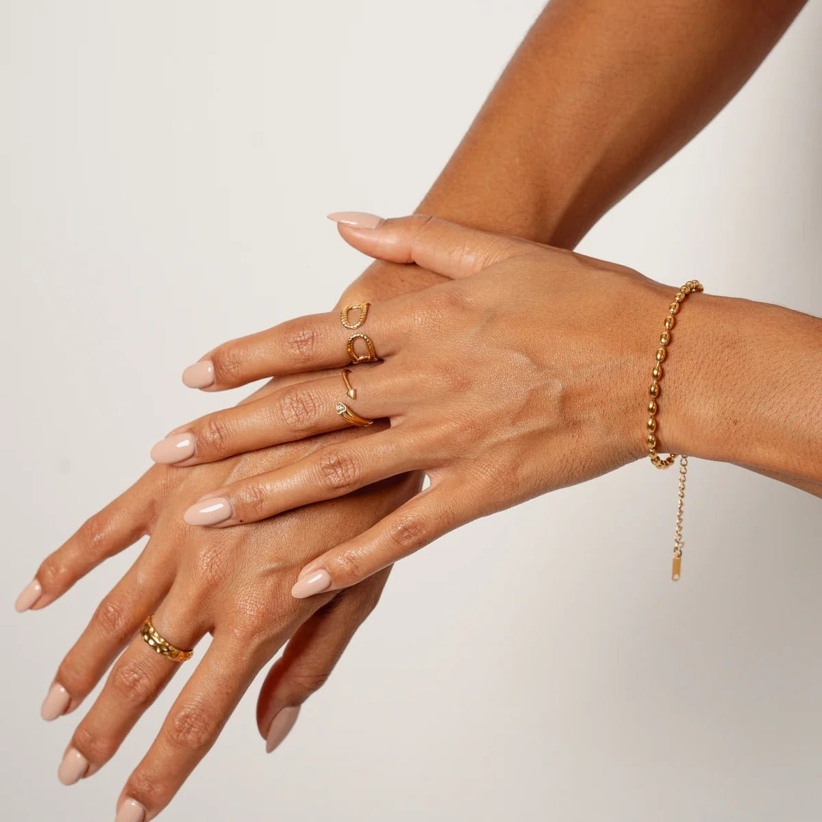Pulseira Corrente Esferas Banhado em Ouro 18K