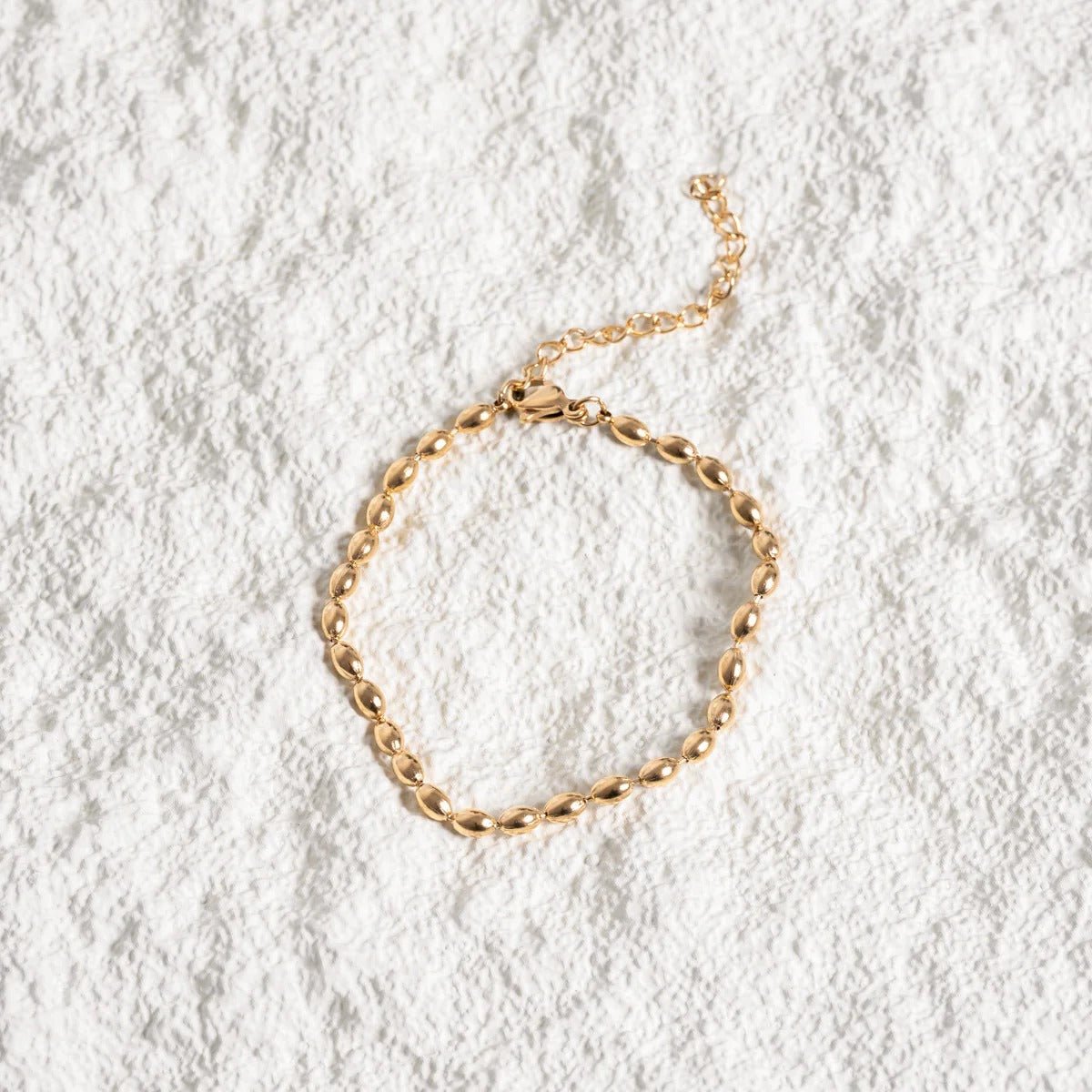 Pulseira Corrente Esferas Banhado em Ouro 18K