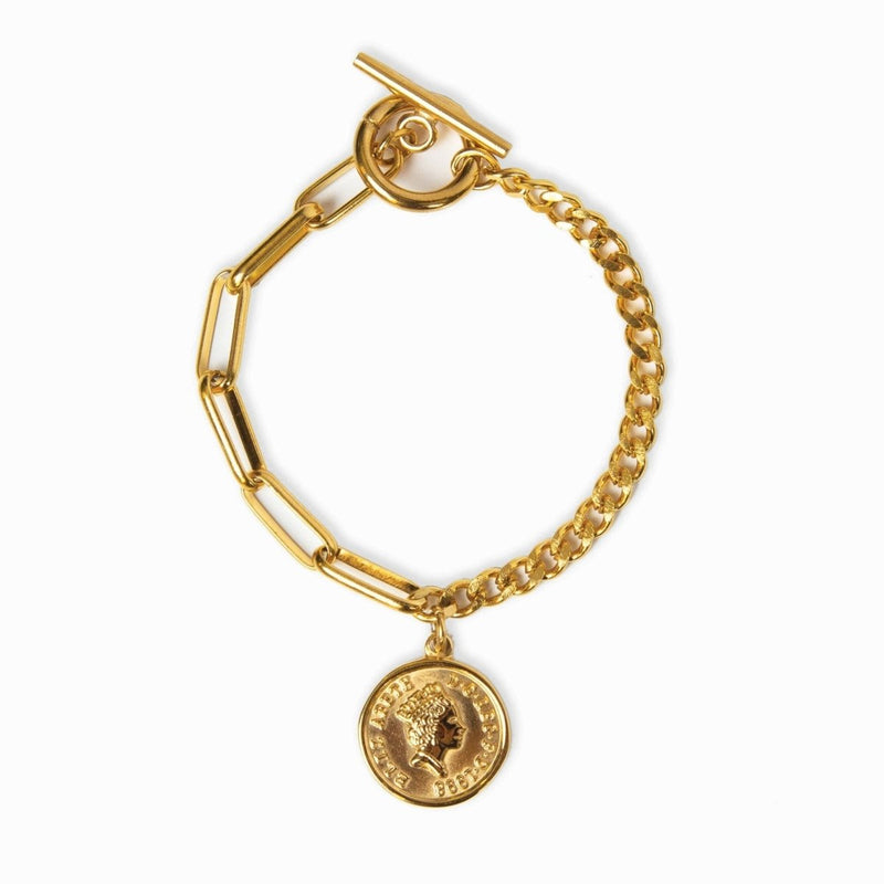 Pulseira London Cents Banhado em Ouro 18K